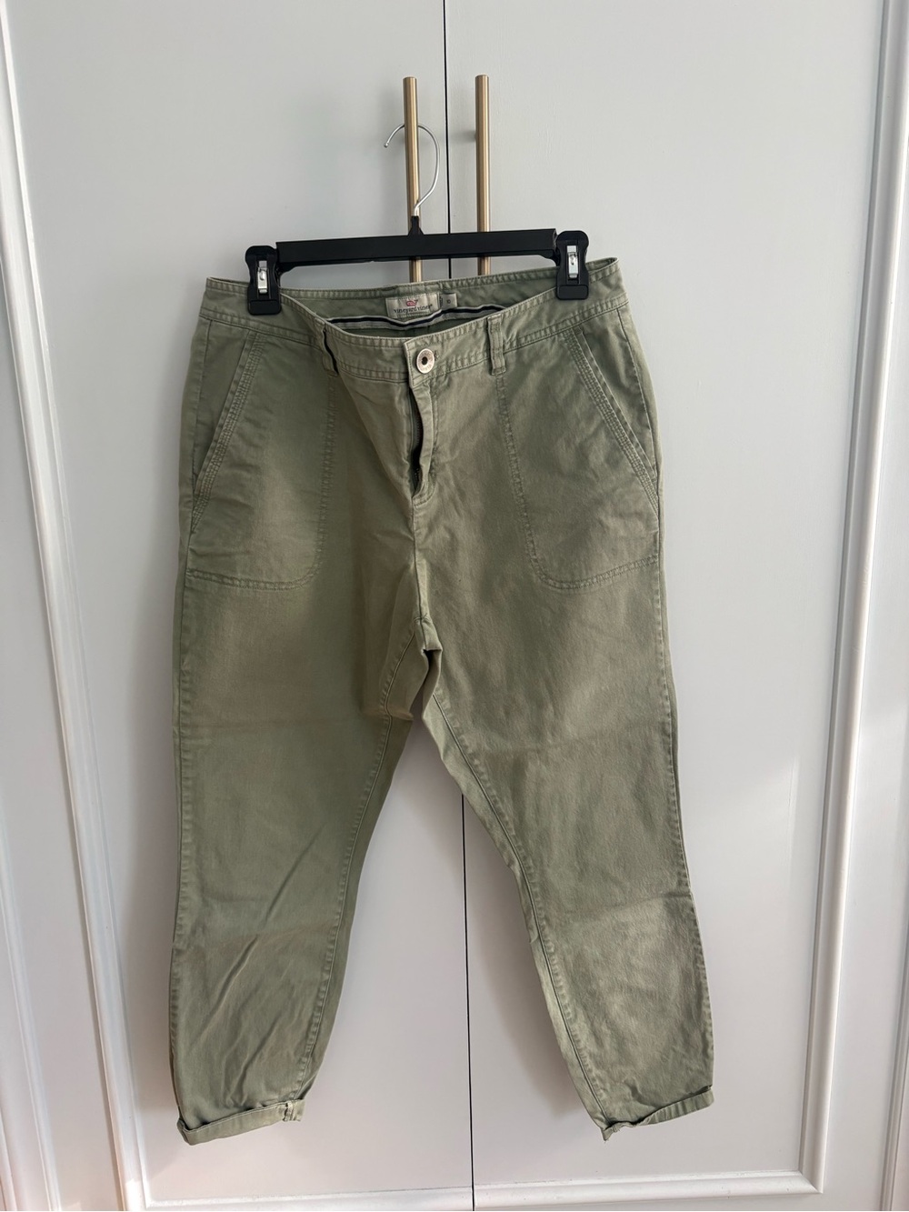 Vineyard Vines Women's Olive Casual Cotton Pants